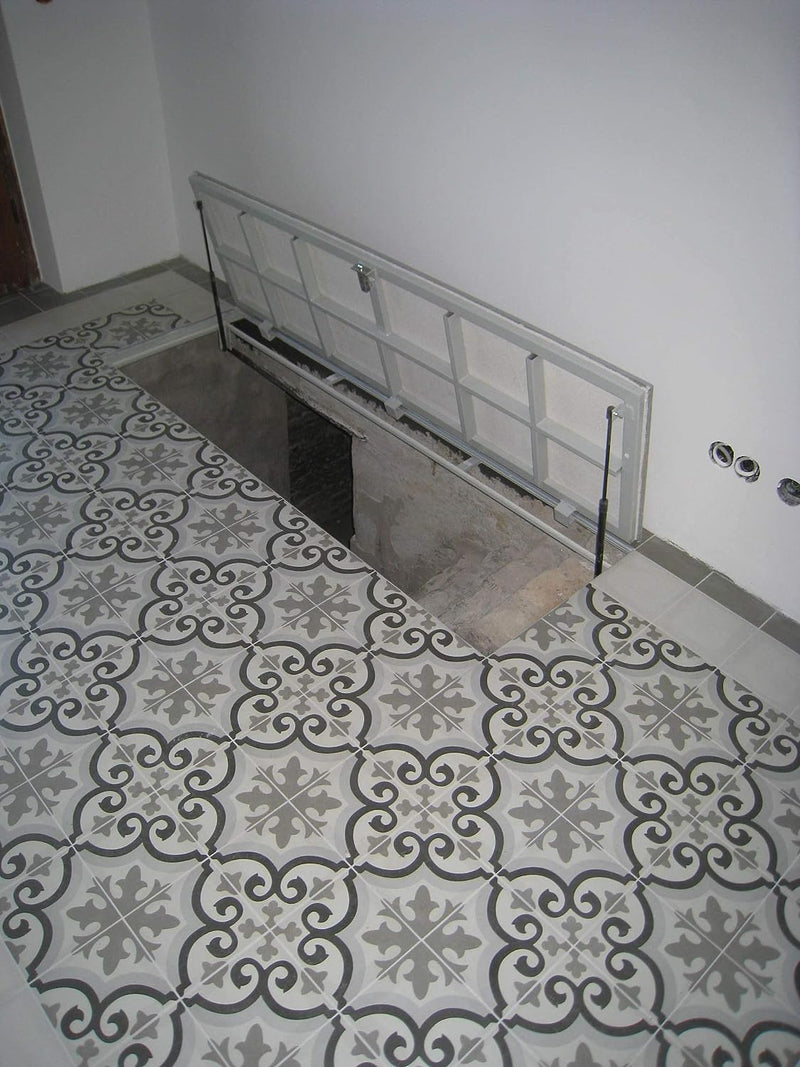 Schachtabdeckung 600 x 700 mm (P) - Seitenscharniere,Für alle Arten von Oberflächen: Fliesen, Lamina
