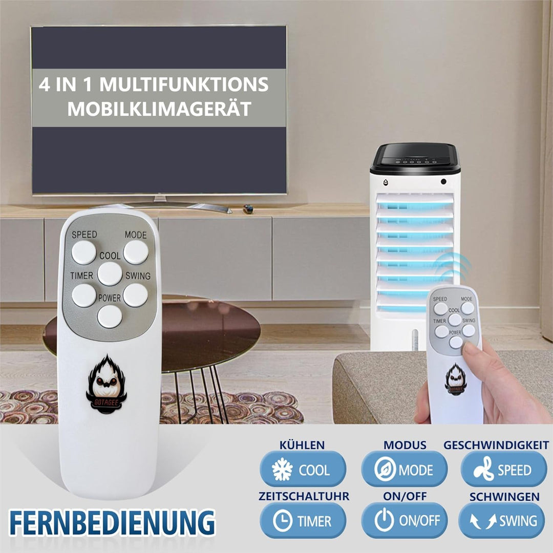 Kaltluftventilator Turmventilator Ventilatorkombigerät Säulenventilator Unterstützt Fernbedienung 12
