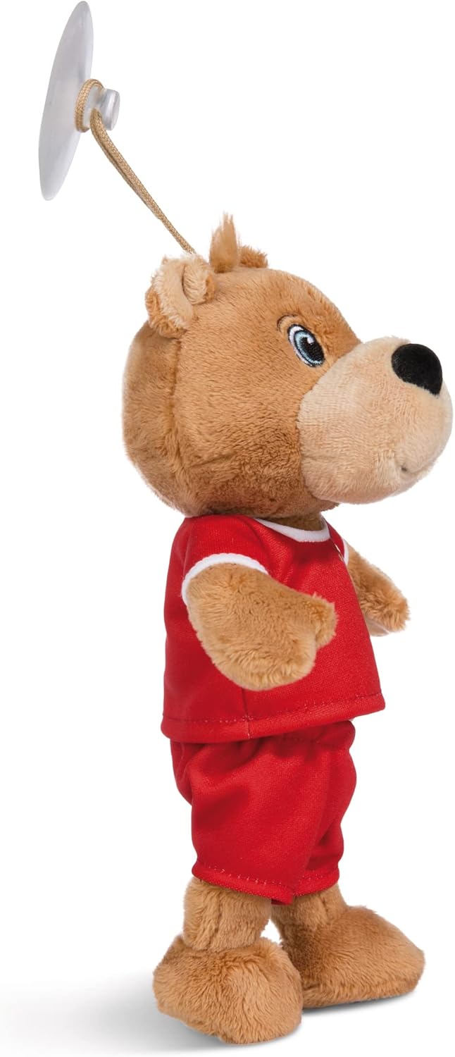 NICI 49072 Kuscheltier FC Bayern Bear 20cm braun schlenkernd mit Trikot und Sauger aus nachhaltiger