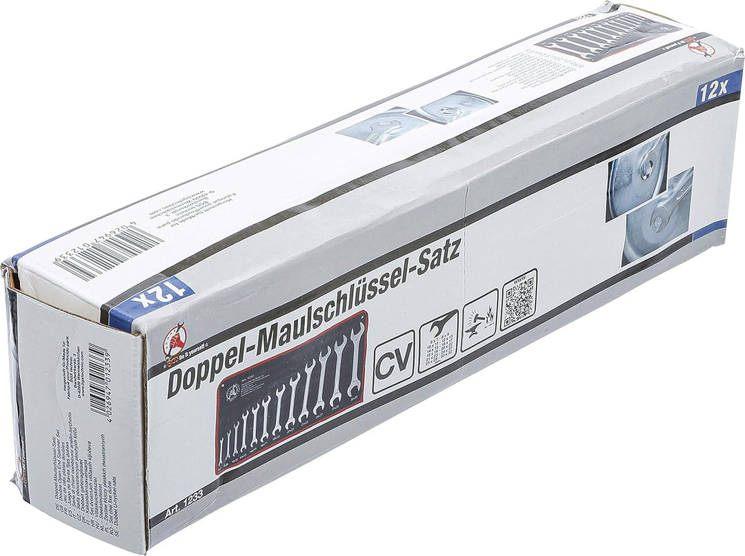 BGS Diy 1233 | Doppel-Maulschlüssel-Satz | SW 6 x 7 - 30 x 32 mm | 12-tlg. 12-tlg. | SW 6 x 7 - 30 x