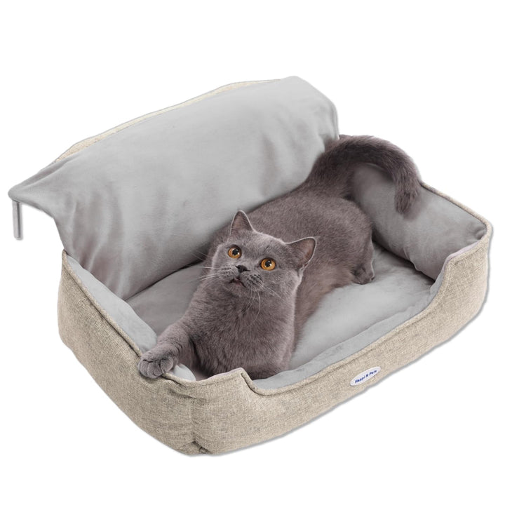 Happi N Pets Grosses Katzenbett für Heizung, warmes und stabiles Sitzteil für grosse Katzen mit wasc