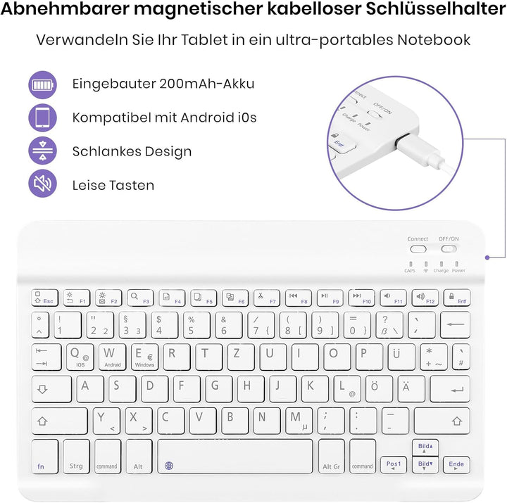 Hülle mit Tastatur für Lenovo Idea Tab 11" 2025 TB-336FU/TB-336ZU, Tastaturs Hülle für Lenovo Idea 1
