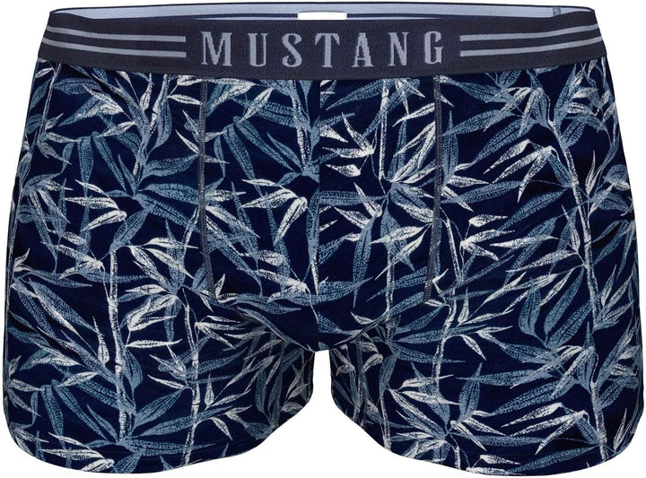 MUSTANG Men's Retro Shorts 3 Pack, Boxer Shorts, Pants, True Denim, S-XL, S Navy Bambus