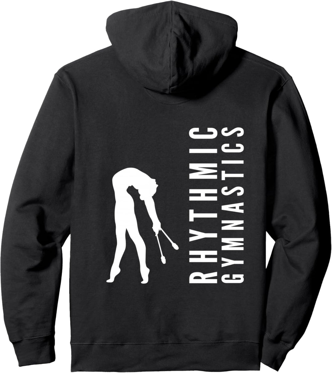 Rhythmische Sportgymnastik Gymnastin mit Keulen Gymnastik Pullover Hoodie