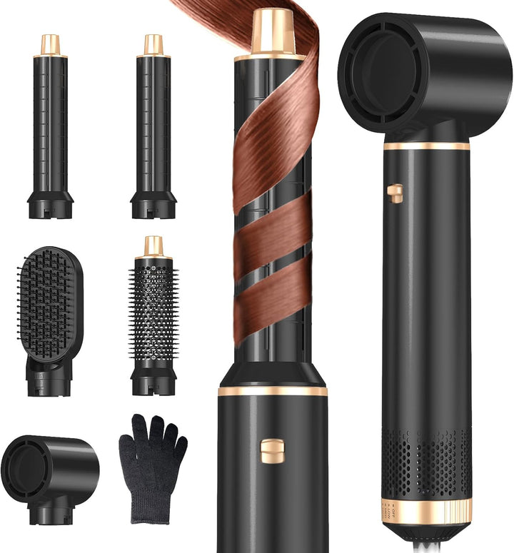 5 in 1 Hair Dryer Brush Hot Air Curling Brush Negative Ion Air Styler，Multi Function Blow Dryer Brus