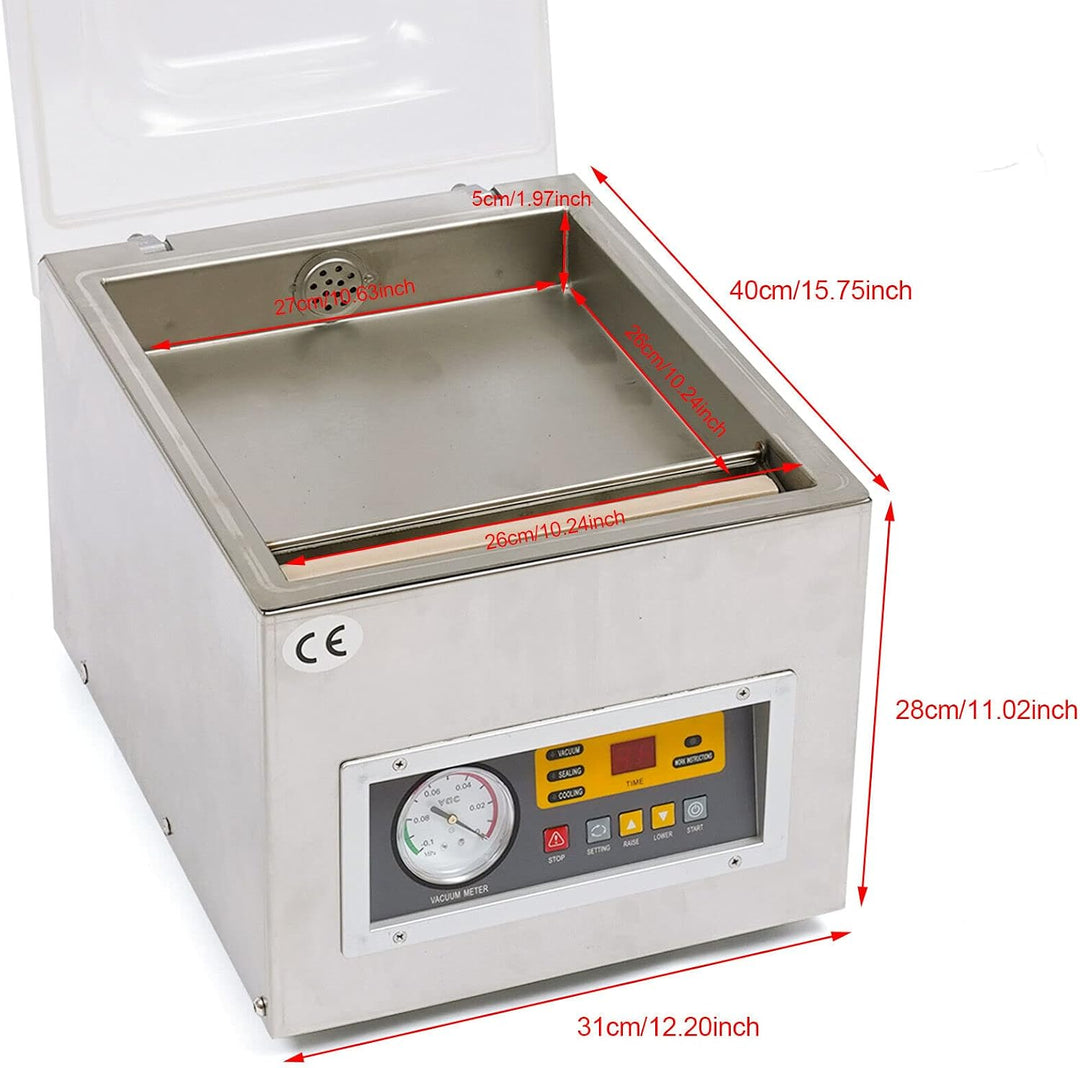Vakuumierer Vakuumiergerät Vacuum Sealer | Lebensmittel Vakuumiergerät | Edelstahl | 220V | Kompakt
