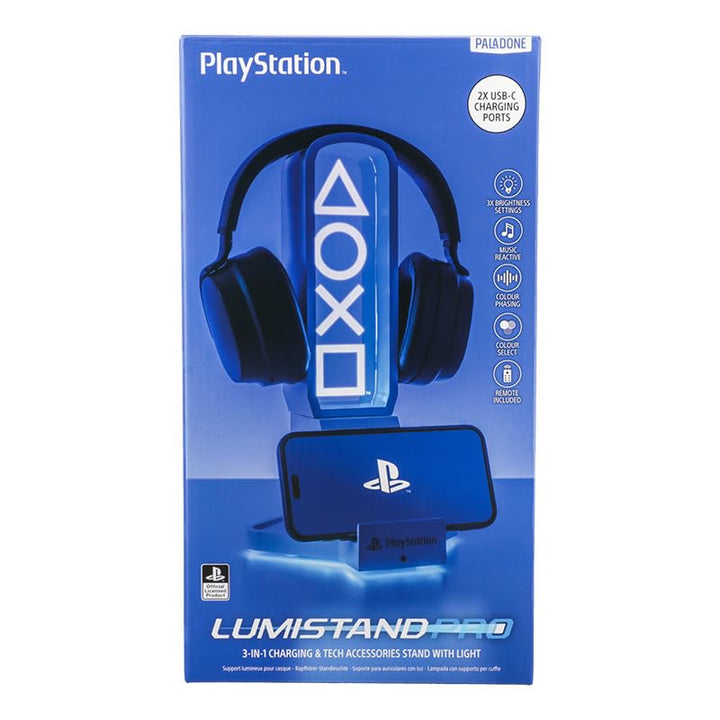 Paladone Playstation 3-in-1-Kopfhörerständer und Tech-Ladestation mit Konsolen-Controller-Halterung