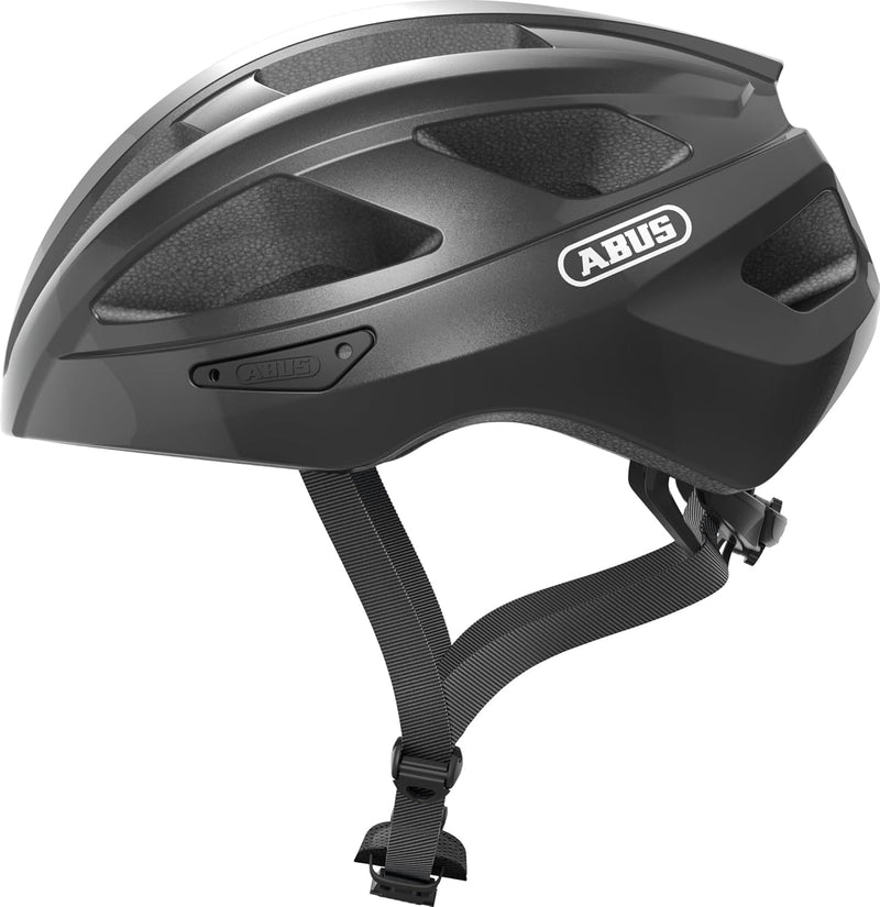 ABUS Rennradhelm Macator - sportiver Fahrradhelm für Einsteiger - auch für Zopfträger/-innen - für D