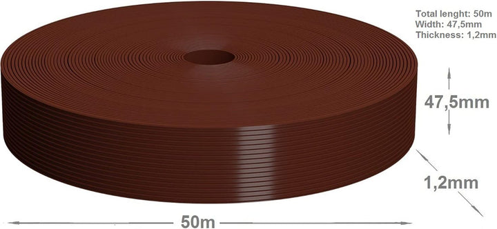 WDB - Sichtschutzstreifen für Doppelstabmatten Sichtschutz Zaun - 4,75 cm x 50 m - Hart PP Windschut