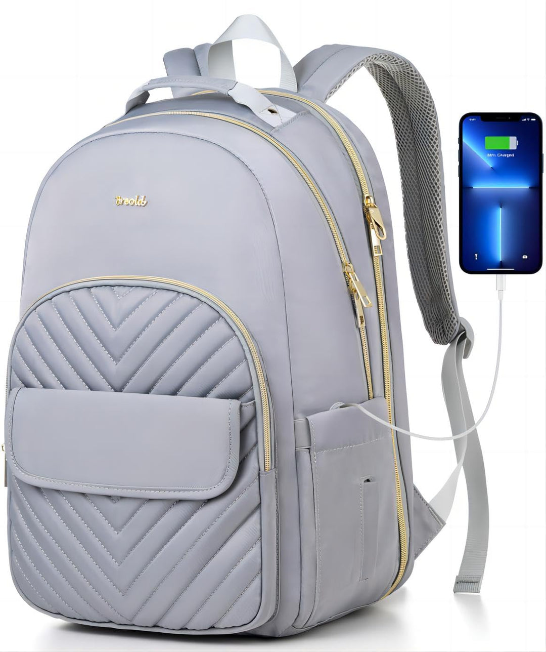 Rucksack Damen Arbeit,TSA-freundlicher Reise Laptop Rucksack für Freizeit Job Business mit USB Ladea