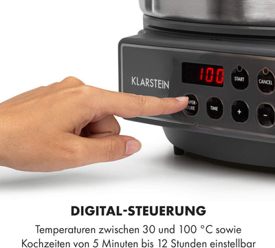 Klarstein Lady Marmalade Einkochautomat Einkochtopf Einkocher Heissgetränkespender, 27 Liter, 1800 W