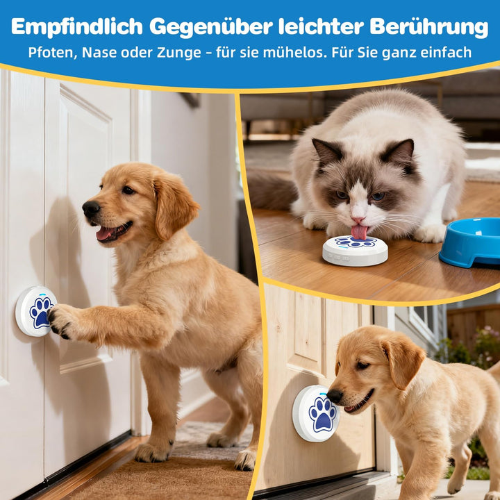 ChunHee Katzenklingel/Hundeklingel Buzzer Hund Haustier Türglocken Sensor Berührt Wasserdicht Türkli