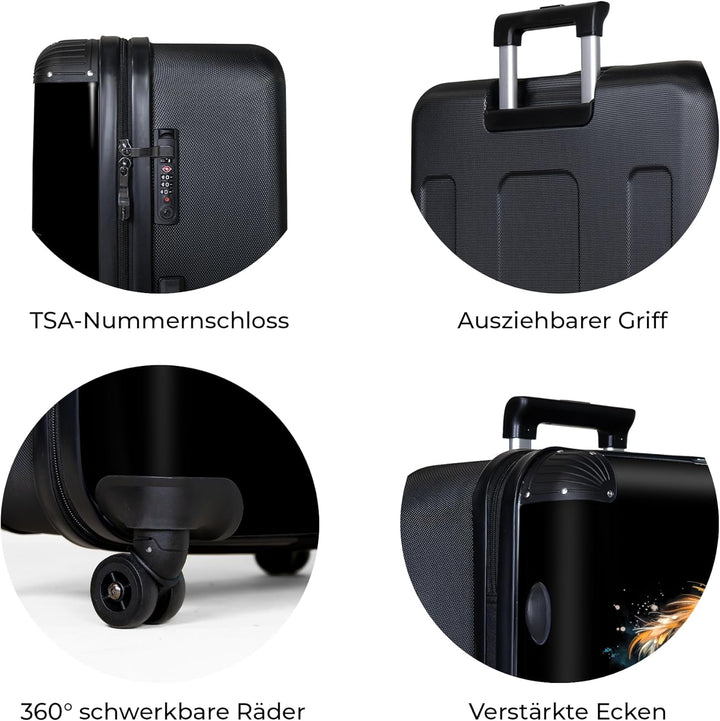 NoBoringSuitcases.com® Koffer XL Gross 77x51.5x28 cm Reisekoffer mit 4 Rollen Leicht Trolley Hartsch