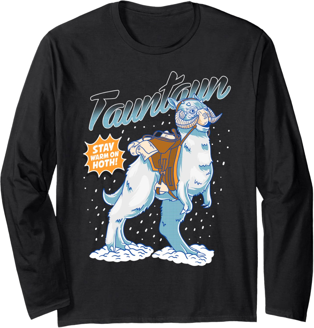 Star Wars Tauntaun Stay Warm On Hoth Comic Portrait Langarmshirt