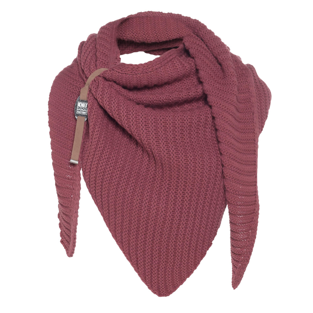 KNIT FACTORY - Demy Dreiecksschal - Damen Strickschal mit Wolle - Winterschal - Herbst & Winter Esse