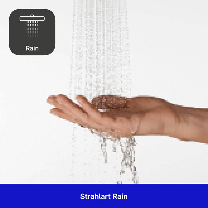 Duravit Universal Duschkopf, Duschbrause Strahlart Rain, Handbrause rund (Ø 110 mm), Brausekopf mit