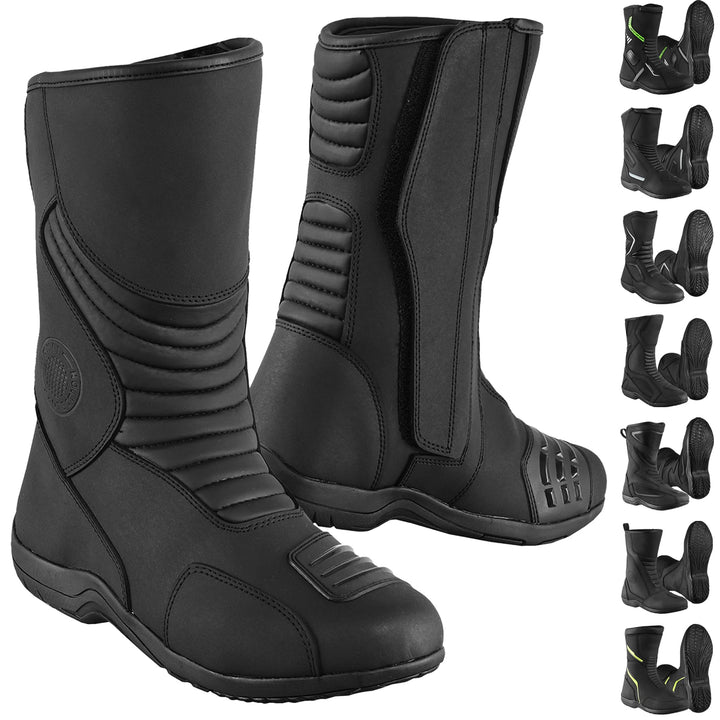 Vaster Moto Motorradschuhe für Herren, verstärkte Strassenschuhe, Motorradstossschutz, rutschfeste S