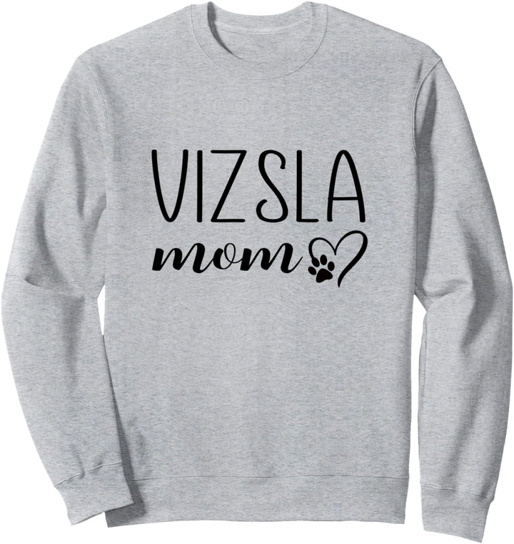 Dog Paw Print Heart Vizsla Mom Sweatshirt