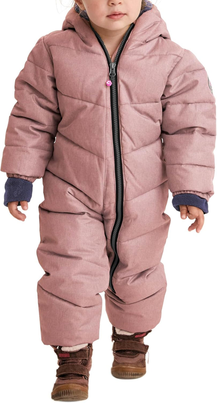 Killtec Unisex Kinder Karter Mini Overall In Daunenoptik Mit Kapuze 98-104 rose, 98-104 rose