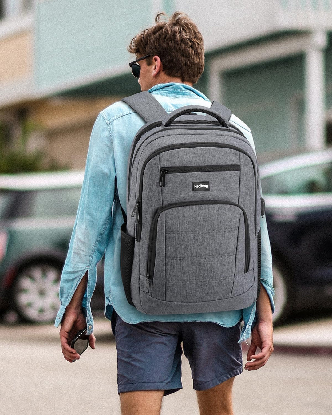 kadilong Gross Rucksack Laptop Herren 17.3 Zoll,Schulrucksack Jungen Teenager Rucksack Schule Schulr