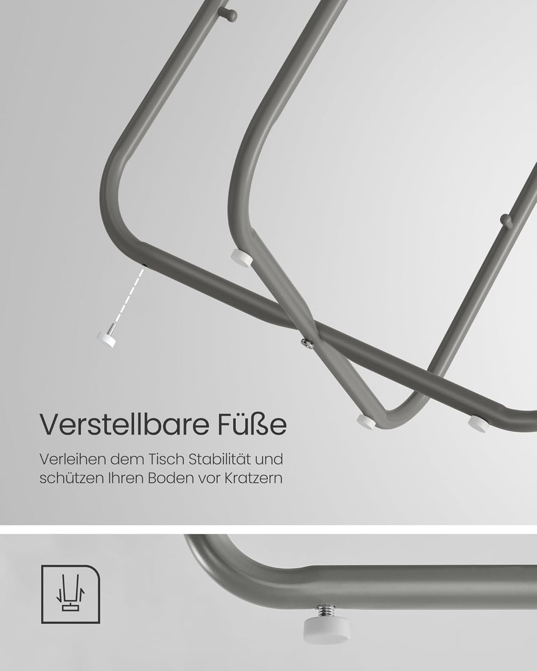 VASAGLE Beistelltisch rund, Kleiner Tisch, Couchtisch klein, Wohnzimmertisch, Korb aus Stoff, Staura