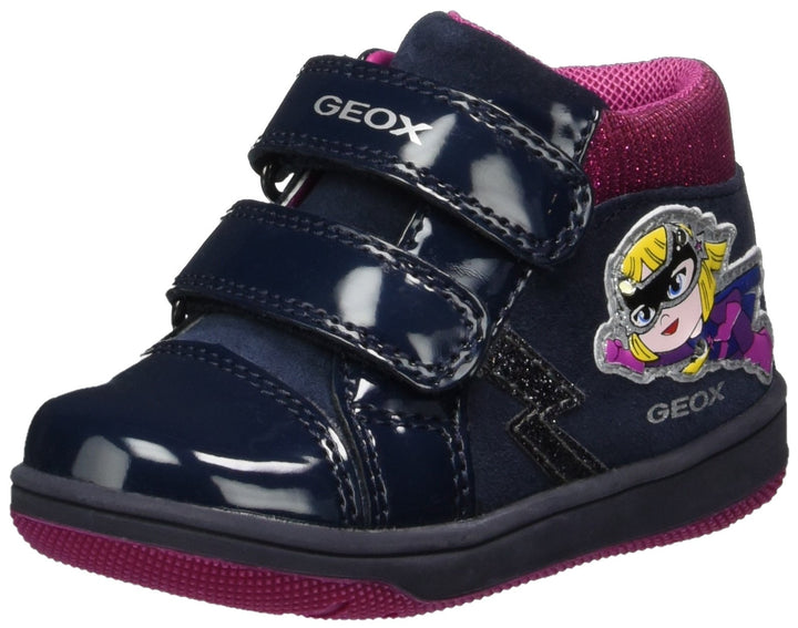 Geox Baby-Mädchen B New Flick Girl E Sneaker, Blau (Navy), 22 EU
