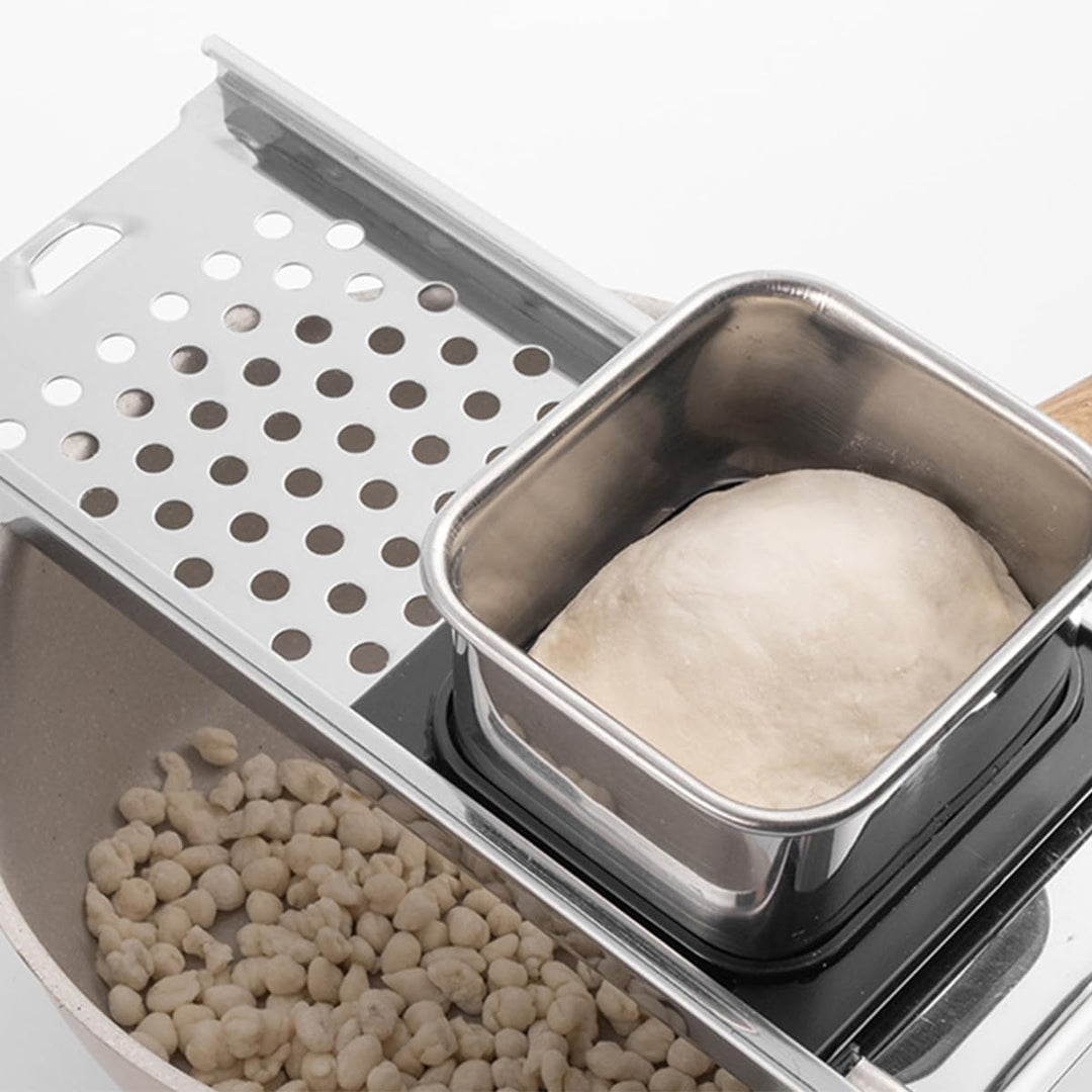 VOANZO Spätzlehobel aus Edelstahl, Spätzlehobel, spülmaschinengeeignet, Spätzlereibe, Spätzlepresse