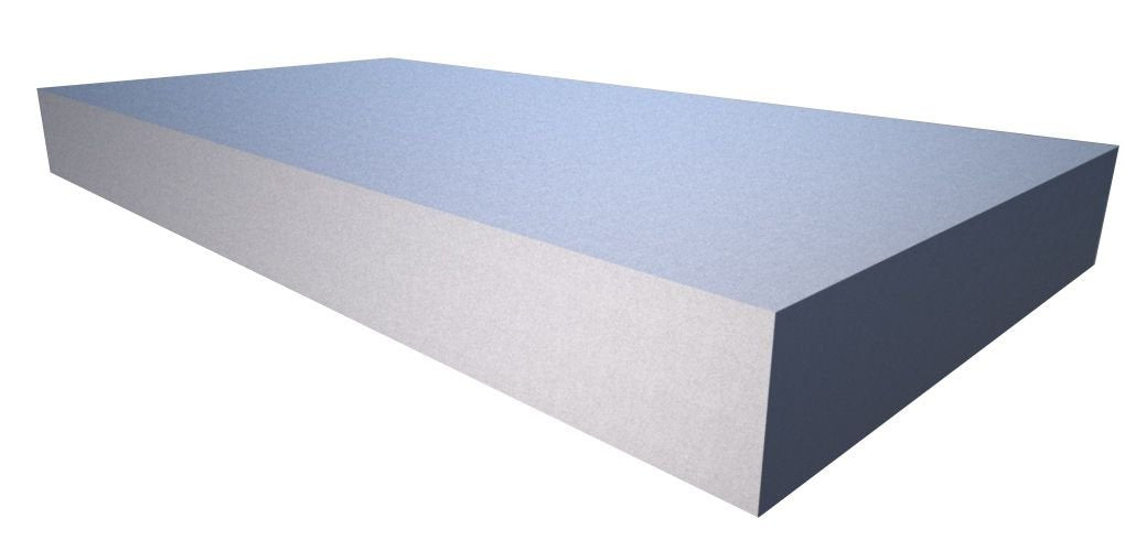 Akustikschaum Plattenabsorber glatt aus Basotect® grau - 100cm x 50cm x 10cm - mit Selbstklebeausrüs