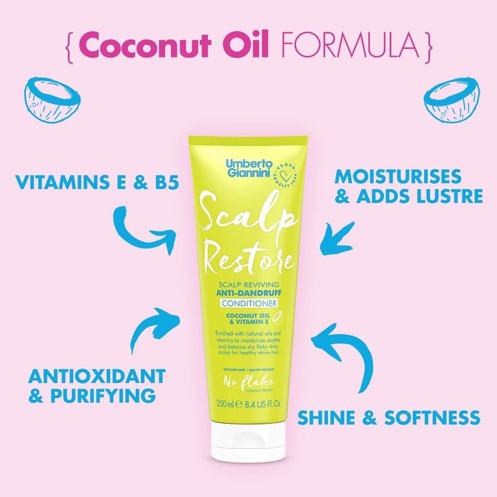 Umberto Giannini Scalp Restore Conditioner 250ml Anti-Schuppen Conditioner, 250 ml, Anti-Schuppen Co