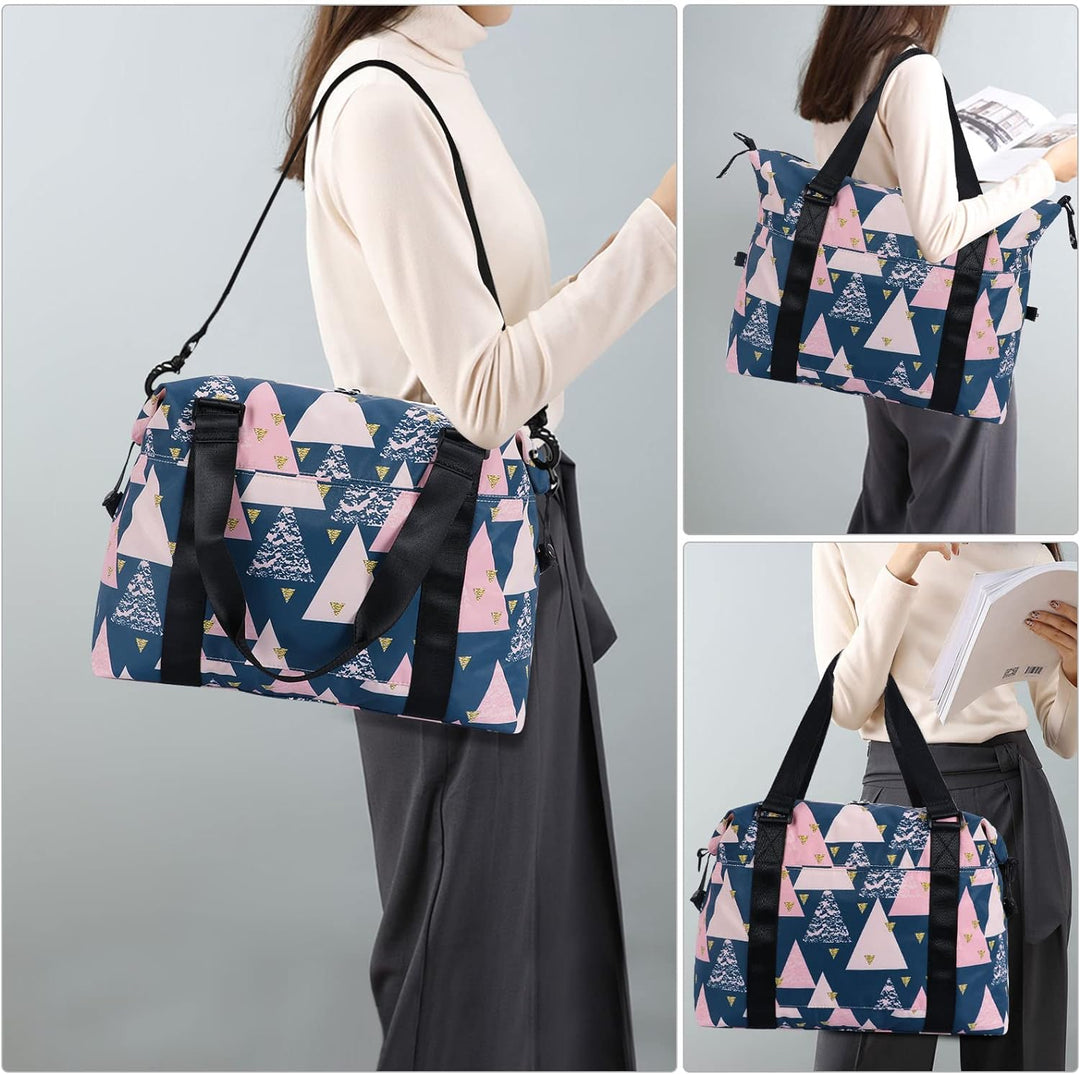 HAWEE Sporttasche Damen Gross Leichte Reisetasche Herren Faltbare Gym Duffel Bag Weekender Travel Ba