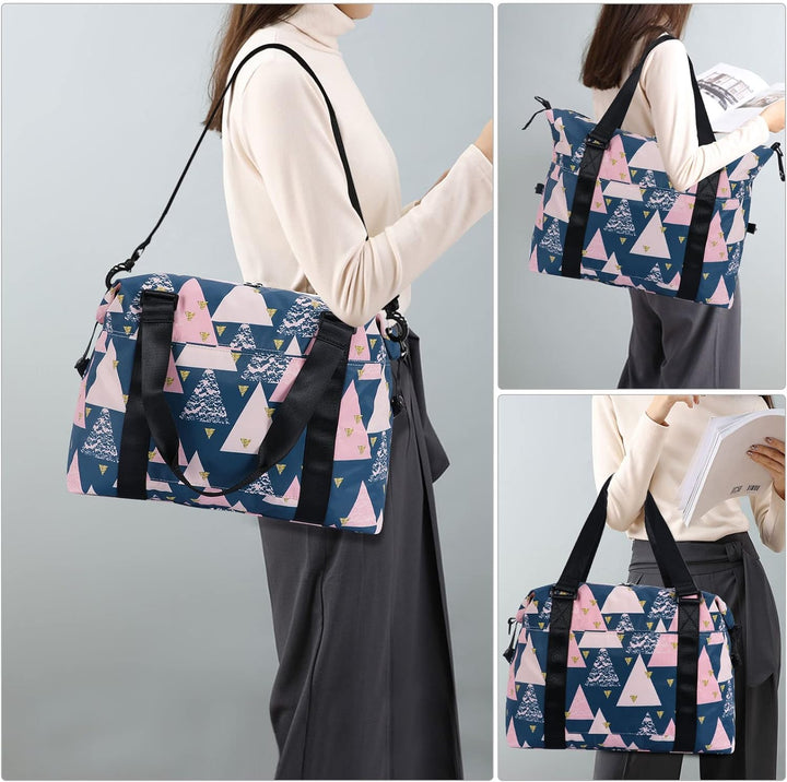 HAWEE Sporttasche Damen Gross Leichte Reisetasche Herren Faltbare Gym Duffel Bag Weekender Travel Ba