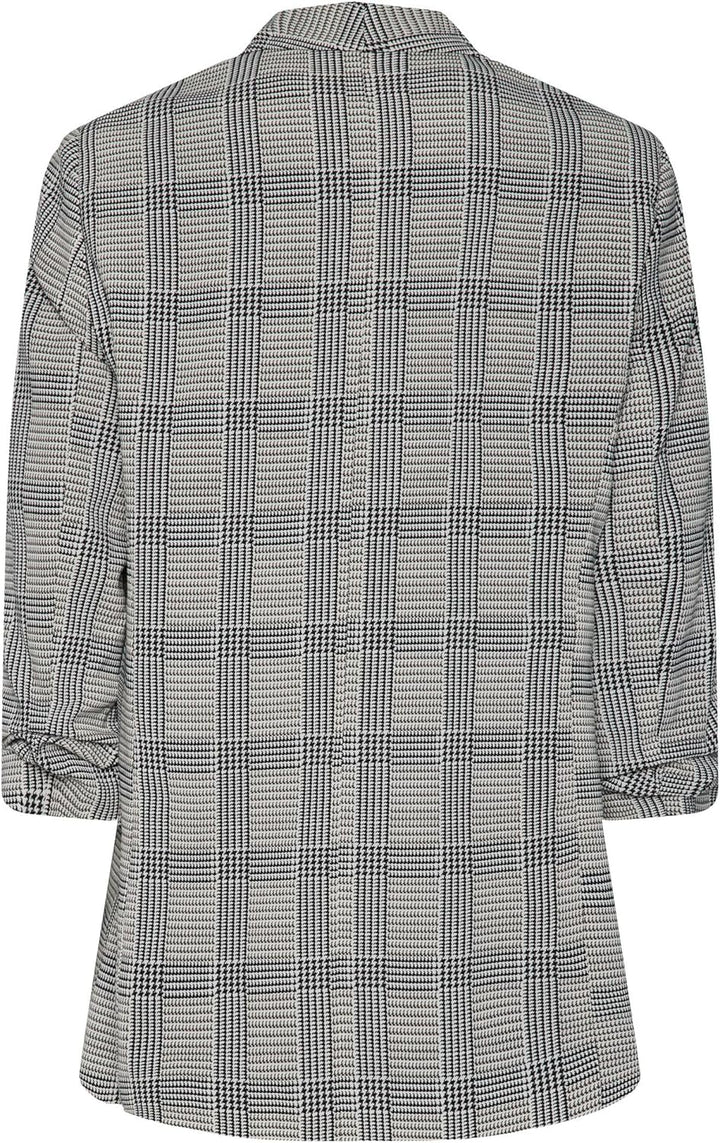 PIECES Damen Pcbosella 3/4 Printed Blazer Noos Blazer (1er Pack) XXL Schwarz, XXL Schwarz