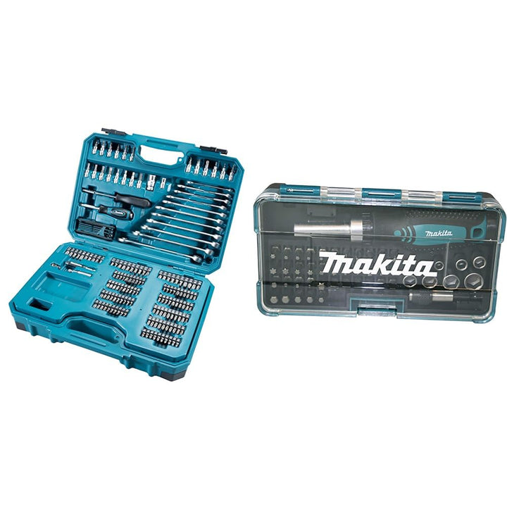 Makita E-10883 Werkzeugset 221tlg & Ratschen und Bit-Set 47-teilig, B-36170, Mehrfarbig Bundle mit B