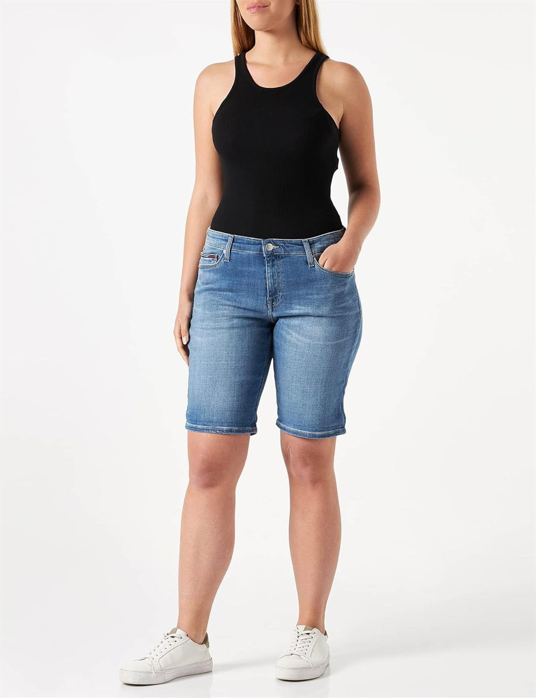 Tommy Jeans Damen Hose 25W Denim Medium, 25W Denim Medium
