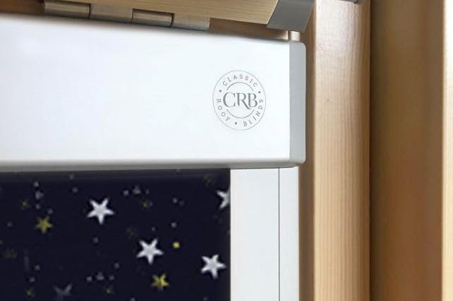 Dachfensterrollo für DAKEA Dachfenster - Verdunkelungsrollo - Nachtropfen - silberfarbener Aluminium