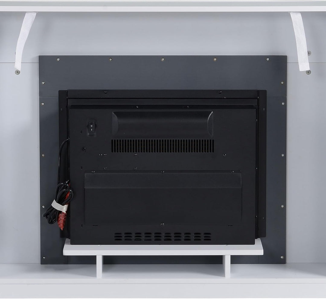 HOMCOM Elektrokamin mit Heizung, elektrischer Kamin mit LED Flammeneffekt und 3 Helligkeiten 2000W D