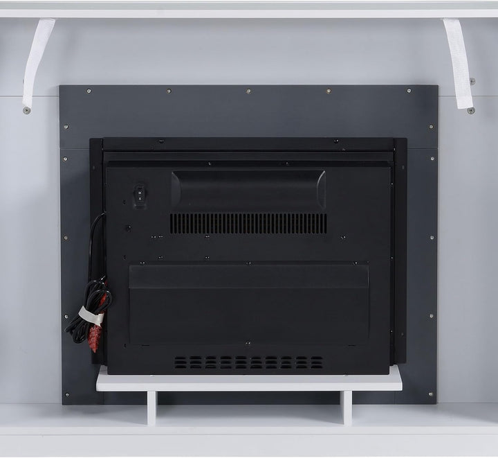 HOMCOM Elektrokamin mit Heizung, elektrischer Kamin mit LED Flammeneffekt und 3 Helligkeiten 2000W D