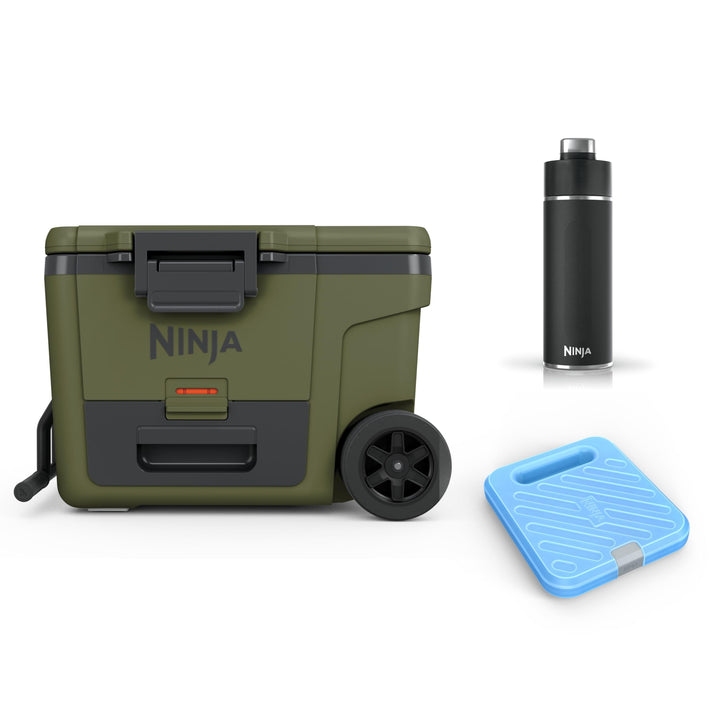 Ninja FrostVault Kühlbox mit Rollen und Isolierung, mit Ninja Thirti Flasche & Kühlakku, integrierte