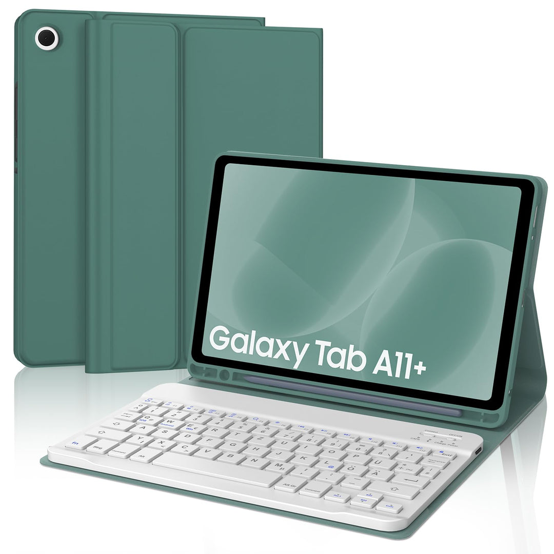 Tastatur Hülle für Samsung Galaxy Tab A11+ Plus/A9+ Plus 11 Zoll 2025/2023 Tablet mit Magnetisch Abn