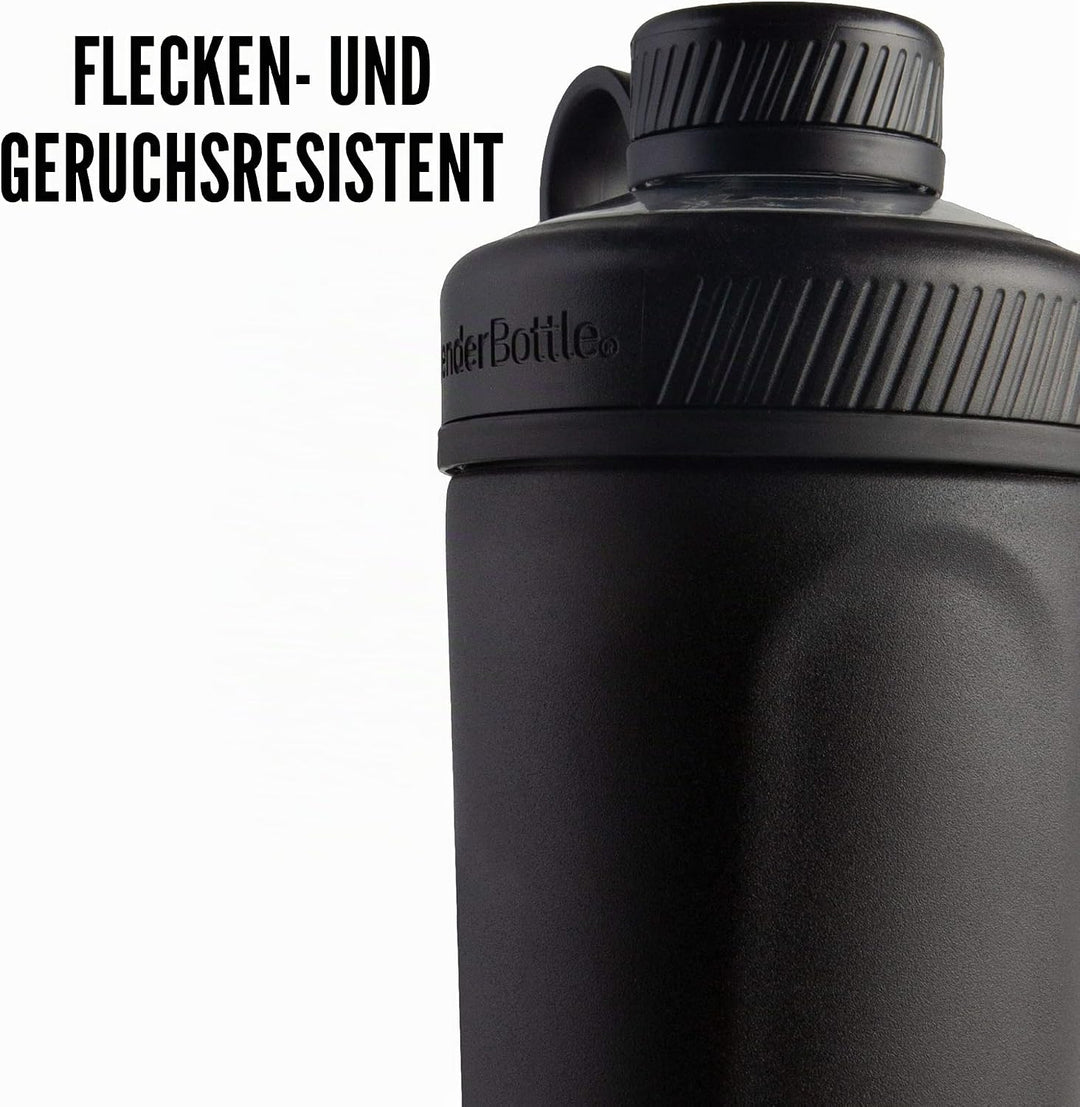BlenderBottle Marvel Comics Radian Edelstahl Trinkflasche 770ml, Thermoflasche mit BlenderBall, geei