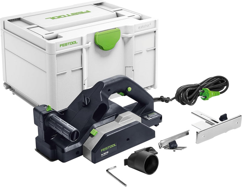 Festool Hobel HL 850 EB-Plus (mit Hobelkopf, Parallelanschlag, Falztiefenanschlag, Absaugadapter, In