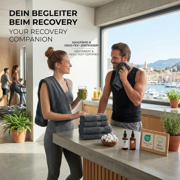 Betz 10-TLG. Handtuch-Set Premium 100% Baumwolle 2 Duschtücher 4 Handtücher 2 Gästetücher 2 Waschhan