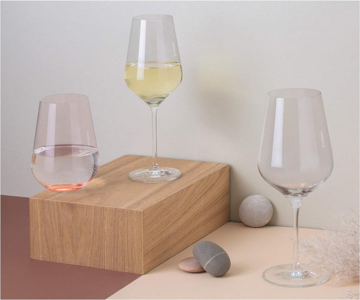 RITZENHOFF 3631002 Rotweinglas 500 ml – Serie Fjordlicht Nr. 2 – 2 Stück mit Farbverlauf Grey – Made