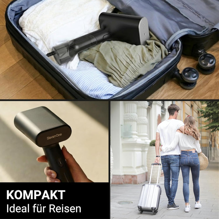 STEAMONE – Dampfglätter 2000 W, 28 g/min – Handbügeleisen – Fassungsvermögen 140 ml – Entfernt 99,99