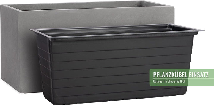 Pflanzwerk® Pflanzkübel TUB Grau 45x100x45cm *Frostbeständiger Blumenkübel* *UV-Schutz* *Qualitätswa