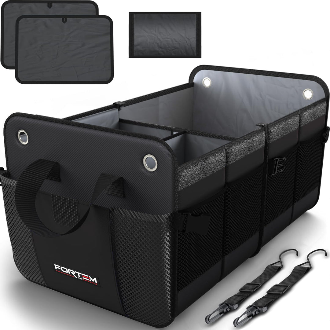FORTEM Kofferraum Organizer, Kofferraumtasche, Zusammenklappbarer Auto Organizer Kofferraum mit Fäch