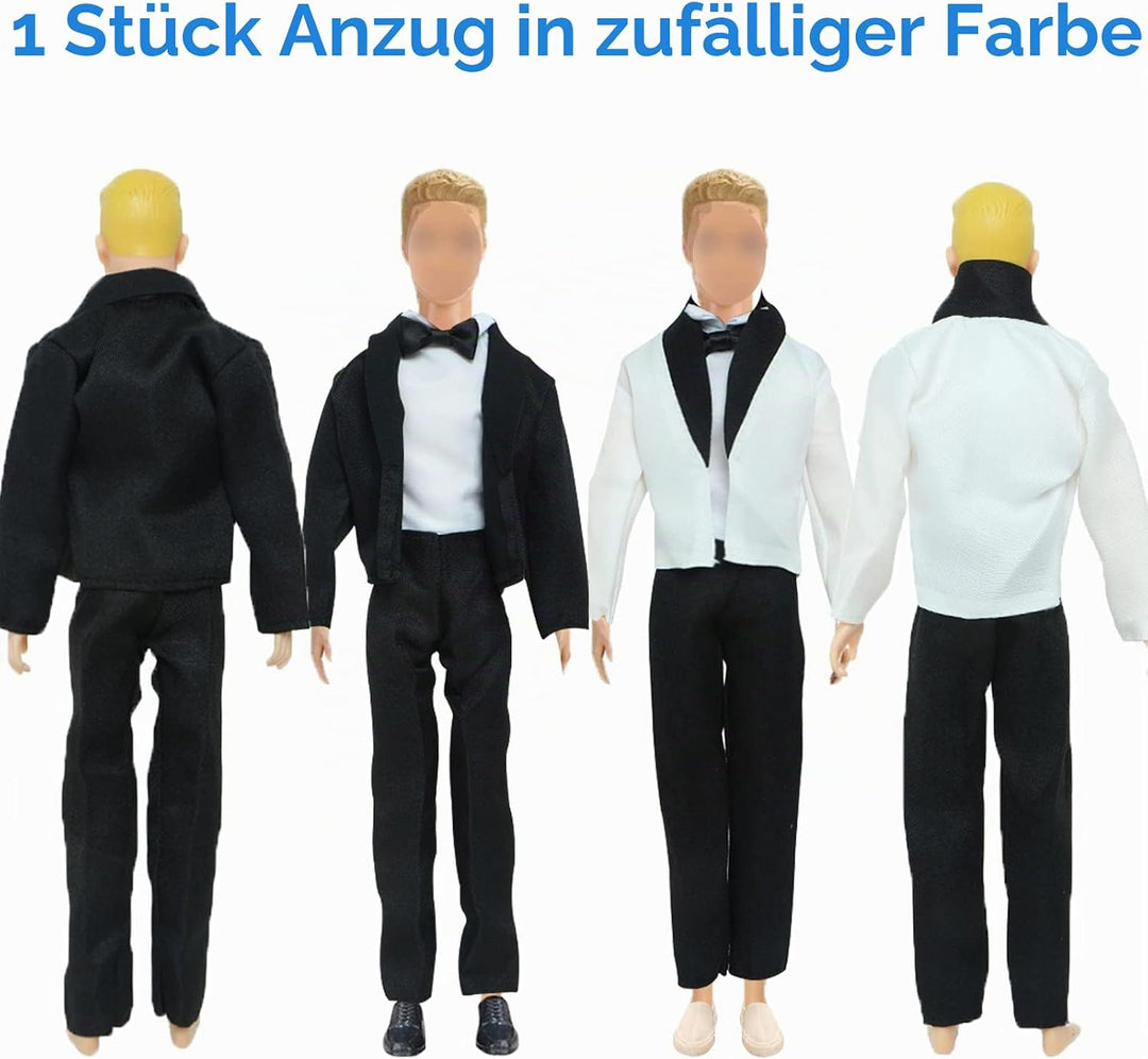 19 Stück Kleidung und Zubehör Kompatibel mit Ken Puppen 1 Anzug 5 Freizeitbekleidung Kleidung 5 Hose
