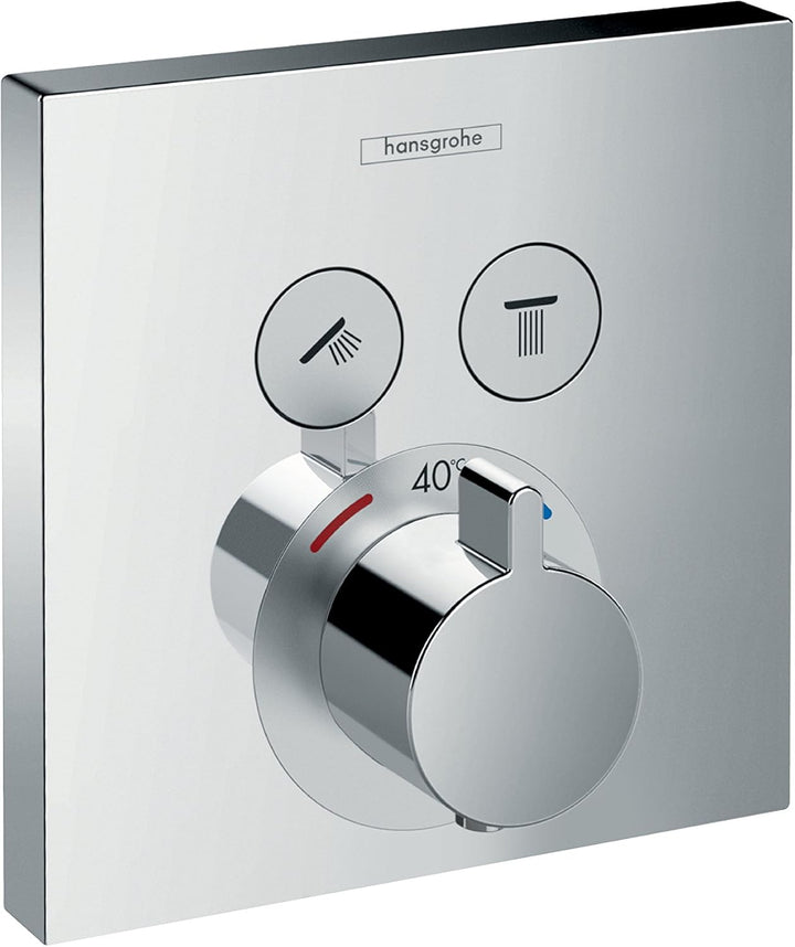 hansgrohe ShowerSelect - Thermostat Unterputz, Armatur mit Sicherheitssperre (SafetyStop) bei 40° C,