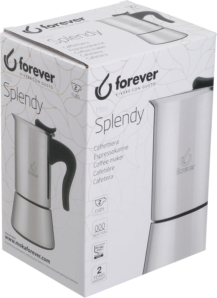 Kaufgut 121311 Miss Splendy Kaffeekanne, Edelstahl, 2 Tassen, 400 g, mehrfarbig, 2 Tassen