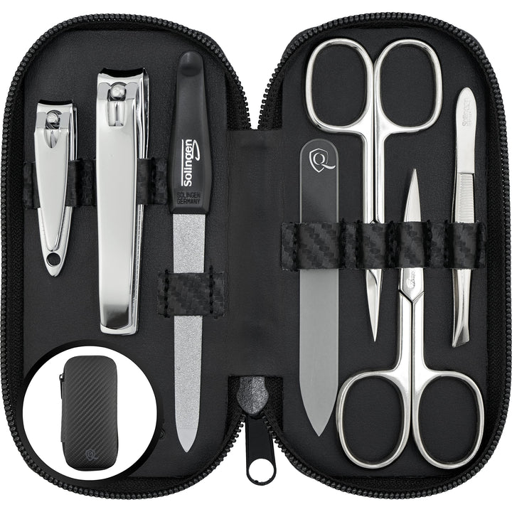 marQus Maniküre Set Damen und Herren Solingen Made in Germany 7 Teile mit patenierter Glasfeile für